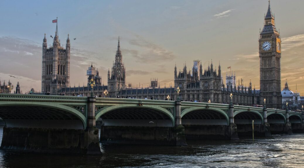 bridge over river in city