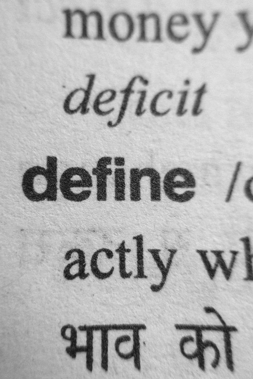 word define on spelling dictionary page