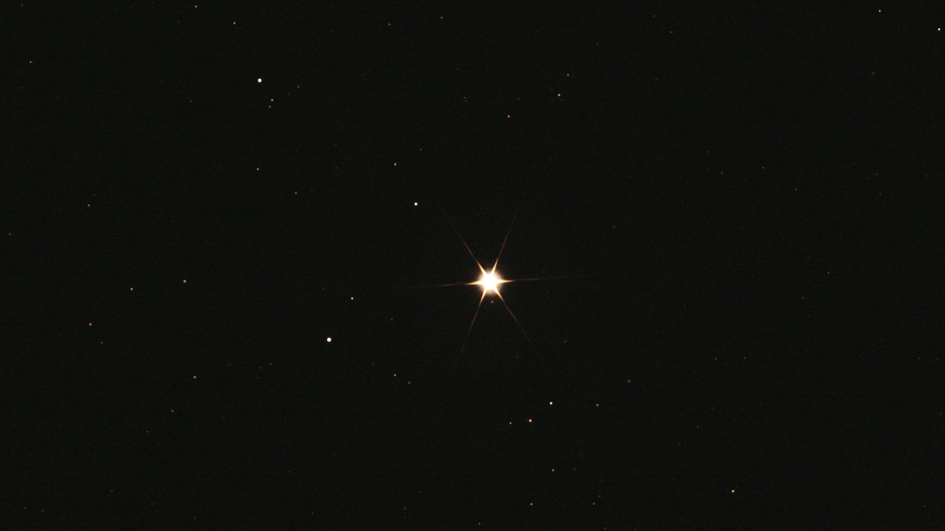 bright star in a clear night sky